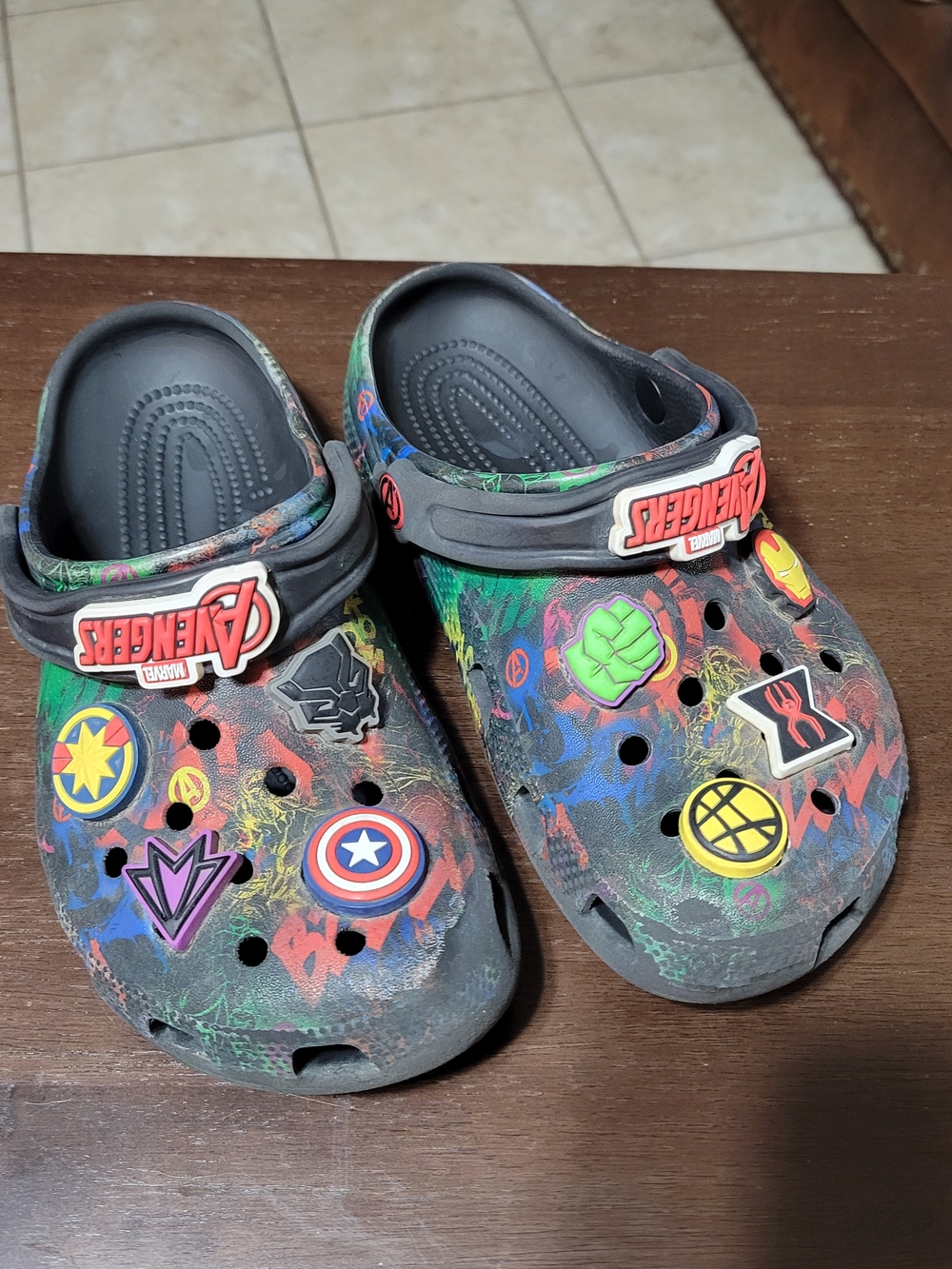 Kids Avengers Graphic Clog Shoes in Multicolor